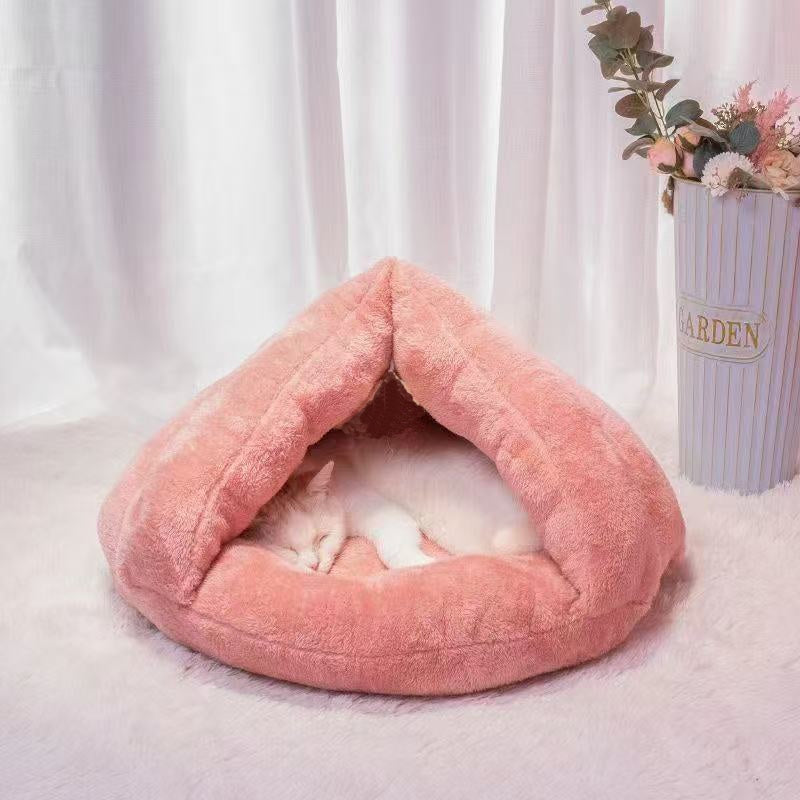 Lit triangulaire unie pour animaux, Panier pour animaux, Literie pour animaux