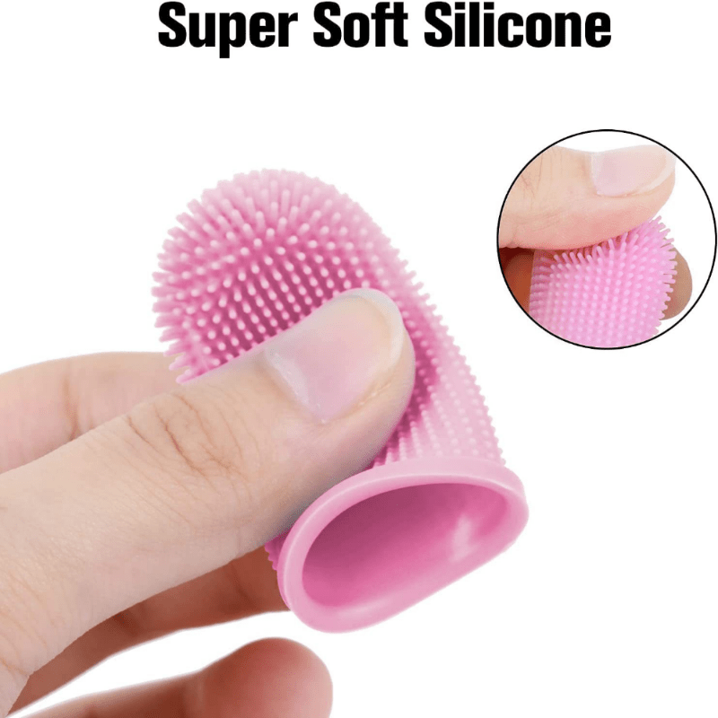 Brosse à Dents pour Doigts en Silicone Super Doux pour Chiens & Chats