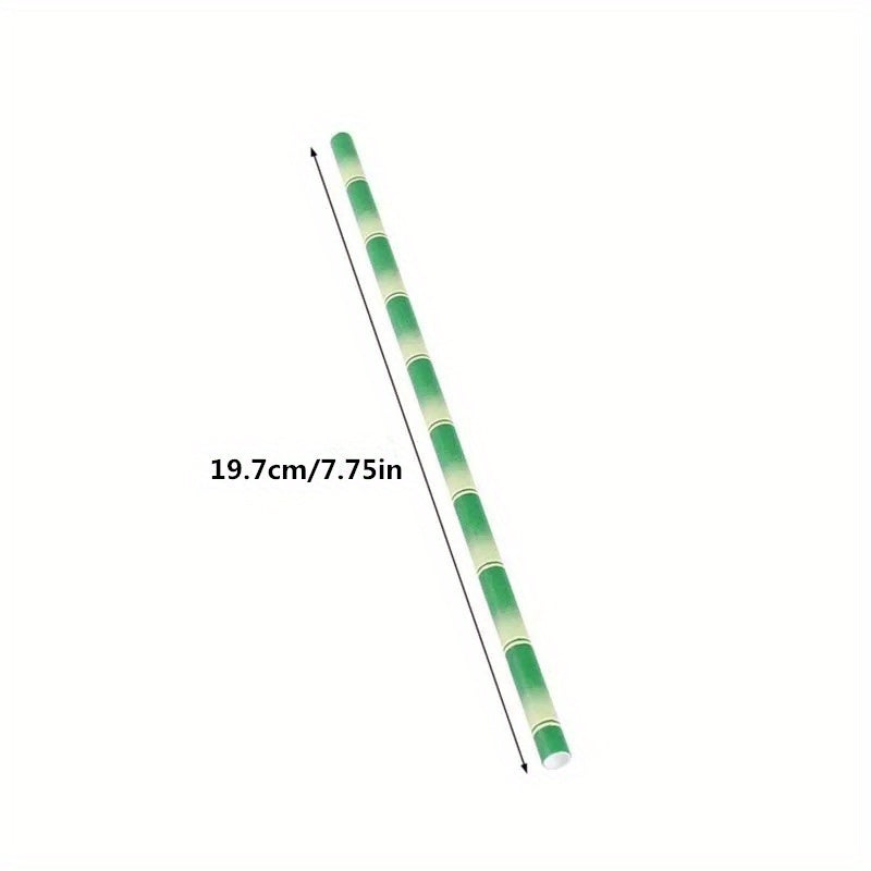 Pailles en papier design bambou écologique - 25pcs