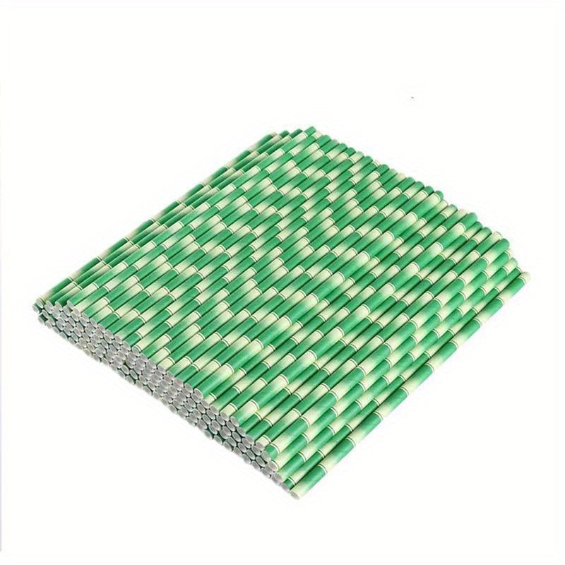 Pailles en papier design bambou écologique - 25pcs