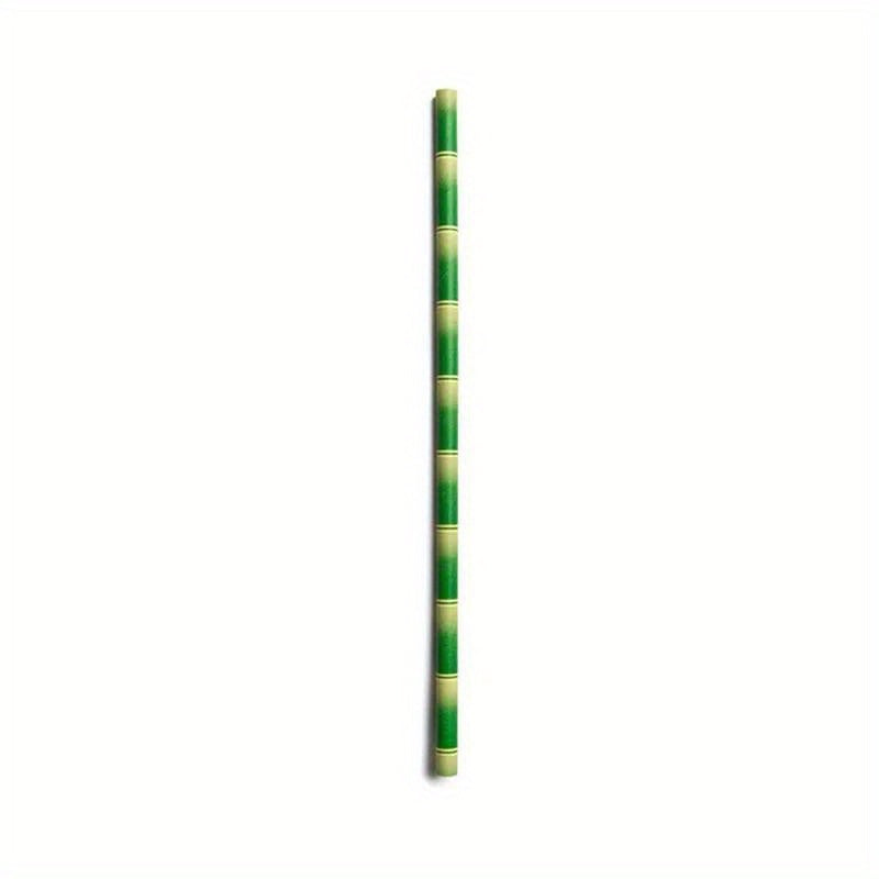 Pailles en papier design bambou écologique - 25pcs