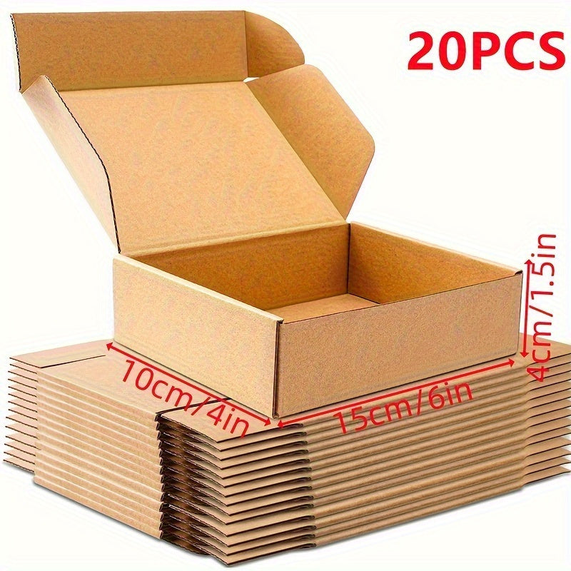 20-Pack Durable Cardboard Mailer Boxes for Shipping - Eco-Friendly