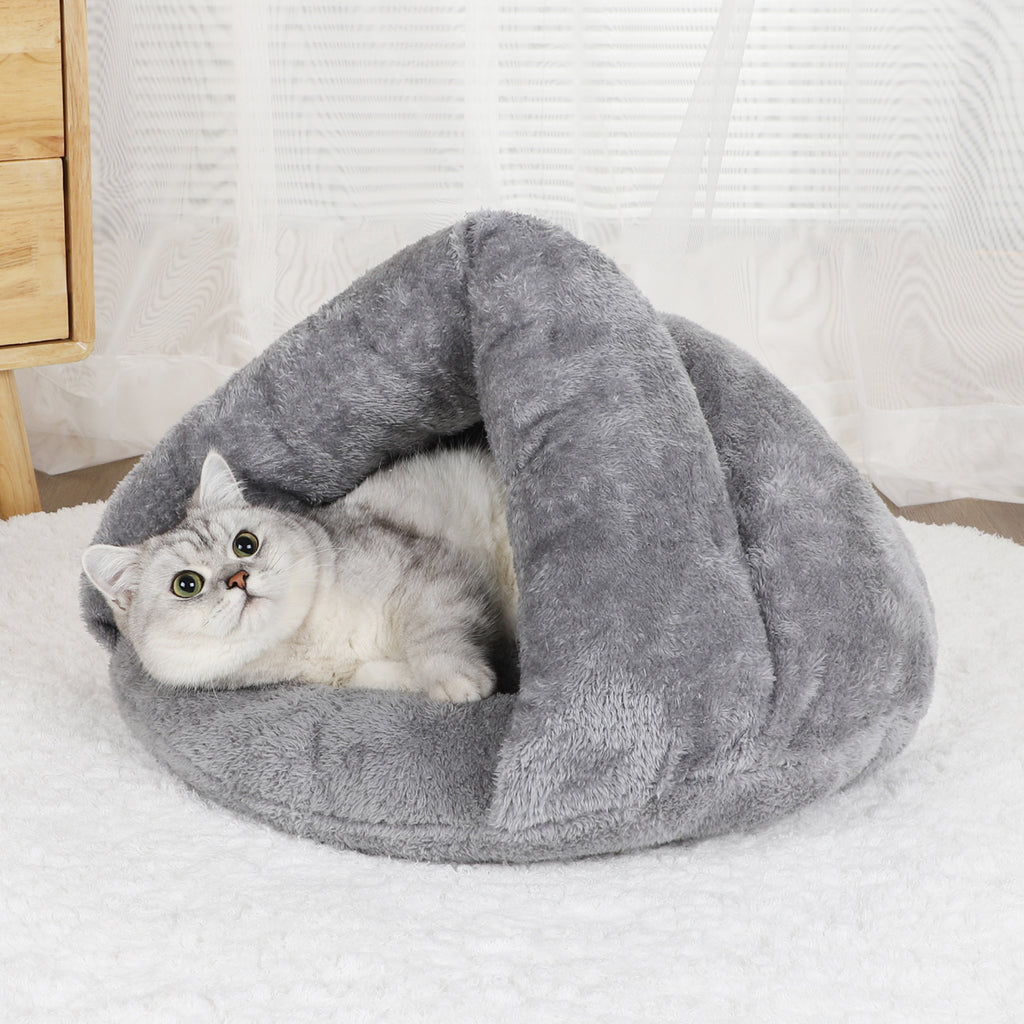 Lit triangulaire unie pour animaux, Panier pour animaux, Literie pour animaux