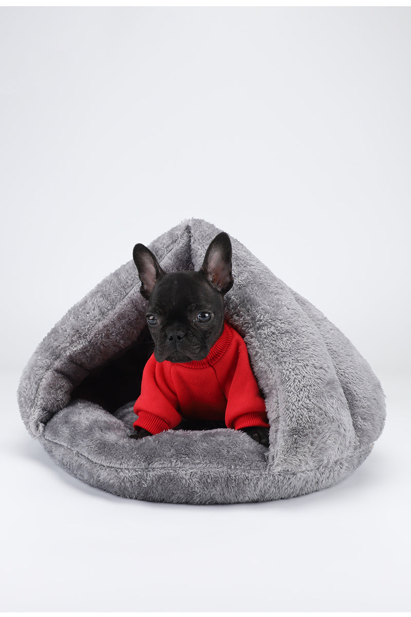 Lit triangulaire unie pour animaux, Panier pour animaux, Literie pour animaux
