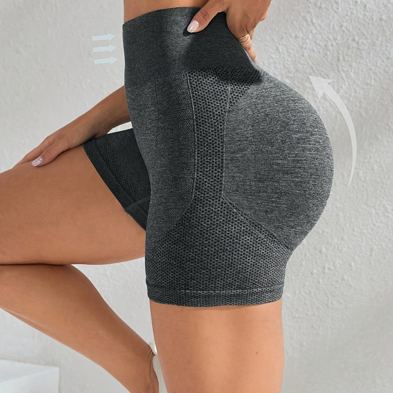 Short de yoga sans coutures à taille haute