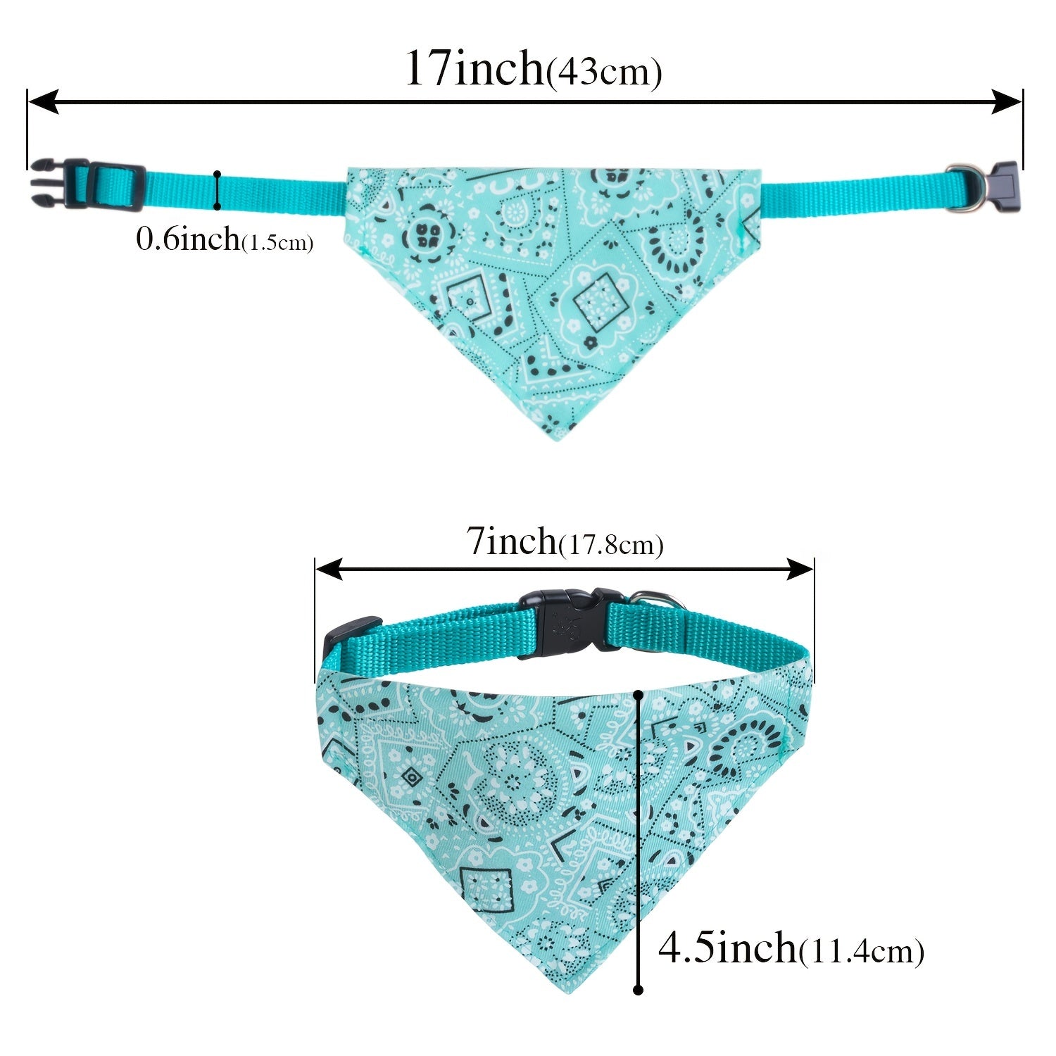 Bandana à motifs floraux pour petits chiens et chats