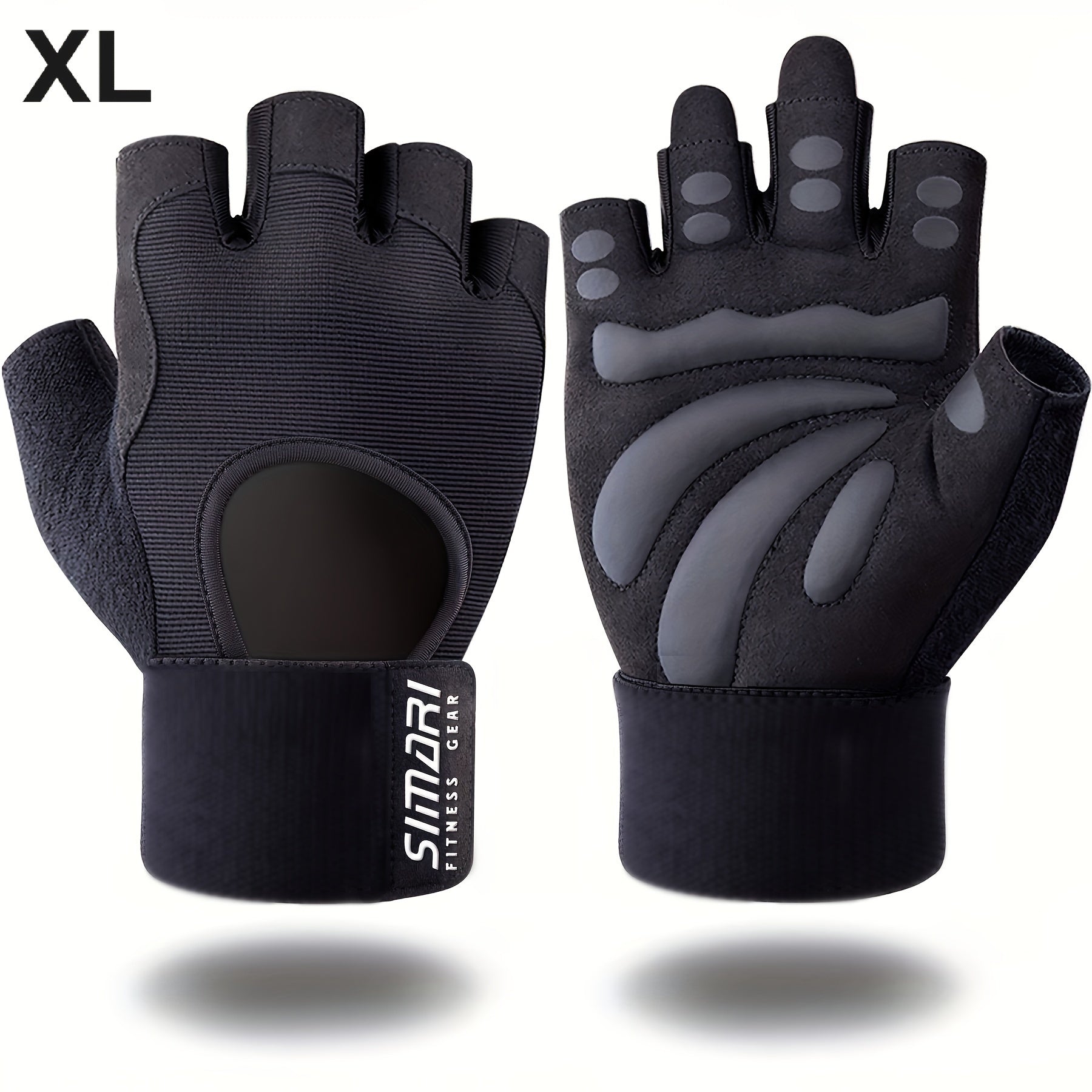 1 Paire de Gants de Fitness avec Support de Poignet