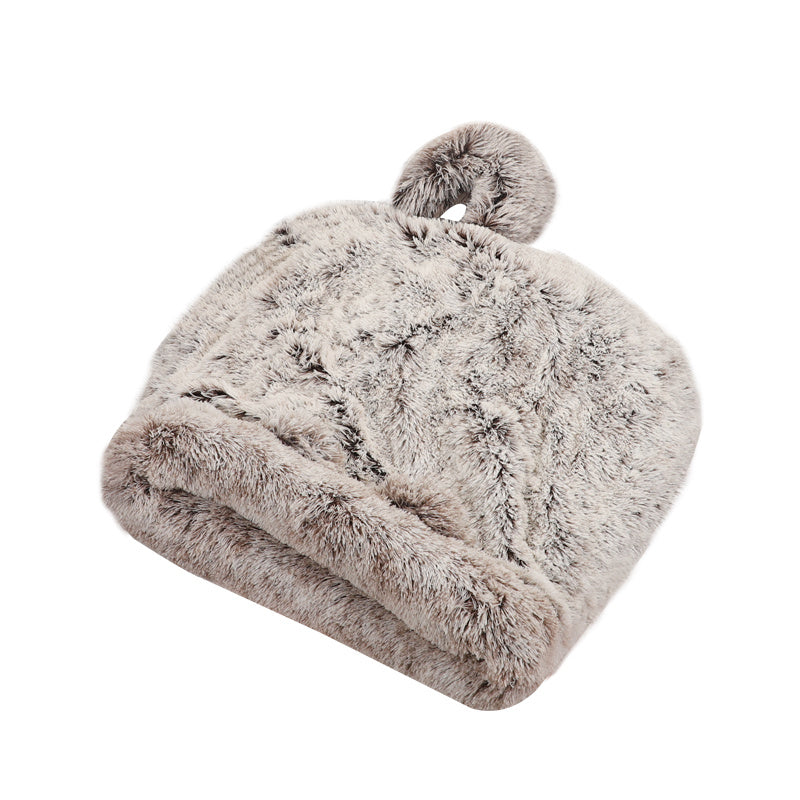 Sac de Couchage Doux en Peluche pour Animaux de Compagnie Lavable en Machine