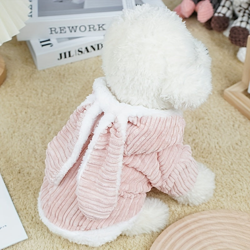 Sweat à capuche adorable pour animal de compagnie avec oreilles de lapin