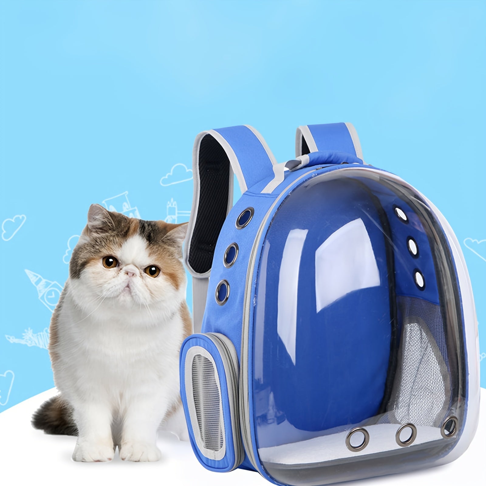 Sac à dos bulle portable pour animaux de compagnie pour chiens et chats -