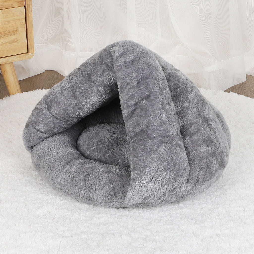 Lit triangulaire unie pour animaux, Panier pour animaux, Literie pour animaux