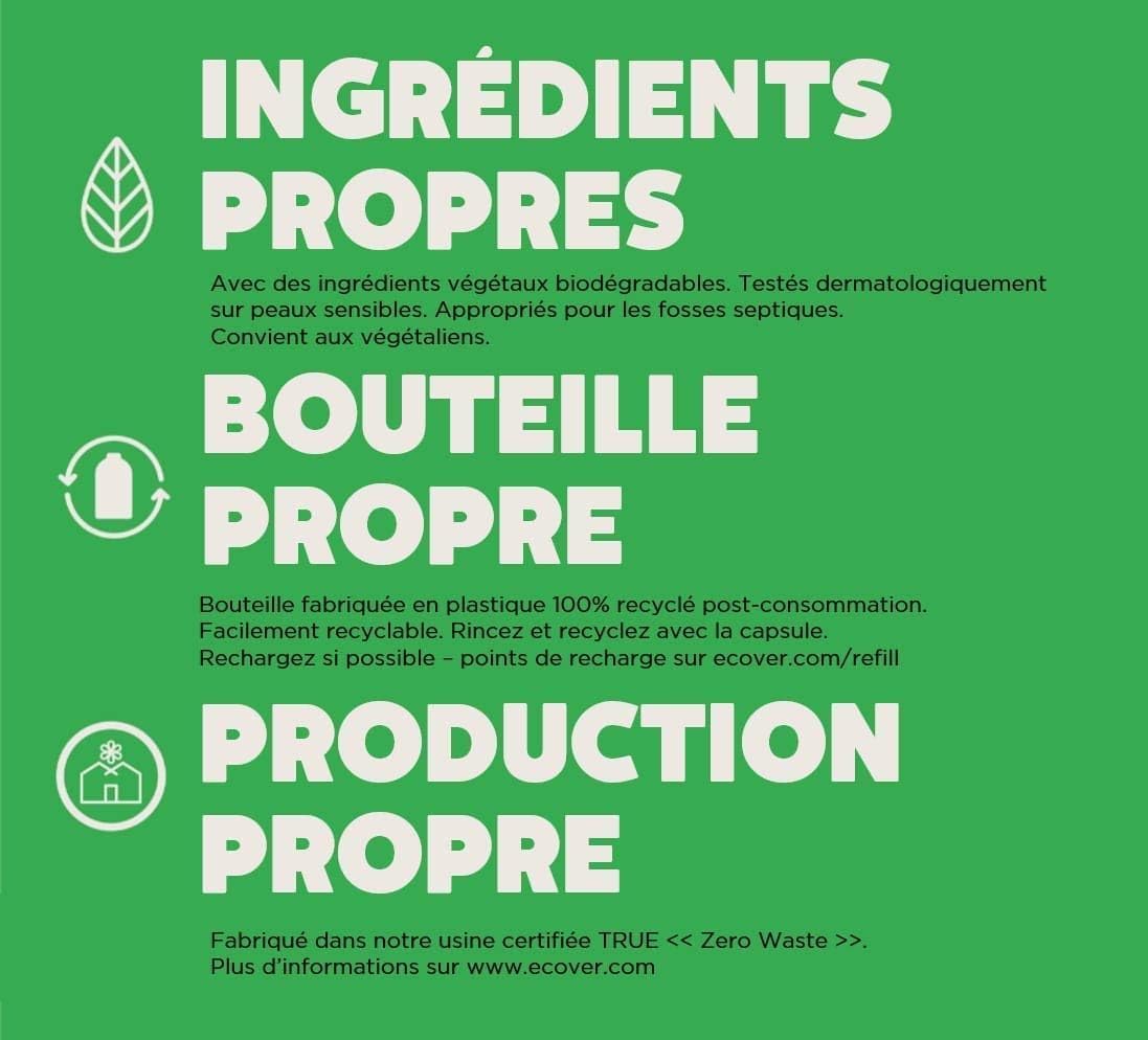 Ecover Nettoyant WC, Gel Nettoyant Toilettes Formulé aux Extraits Botaniques, Élimine le Calcaire, Parfum Pin et Menthe, Bouteille de 750 ml