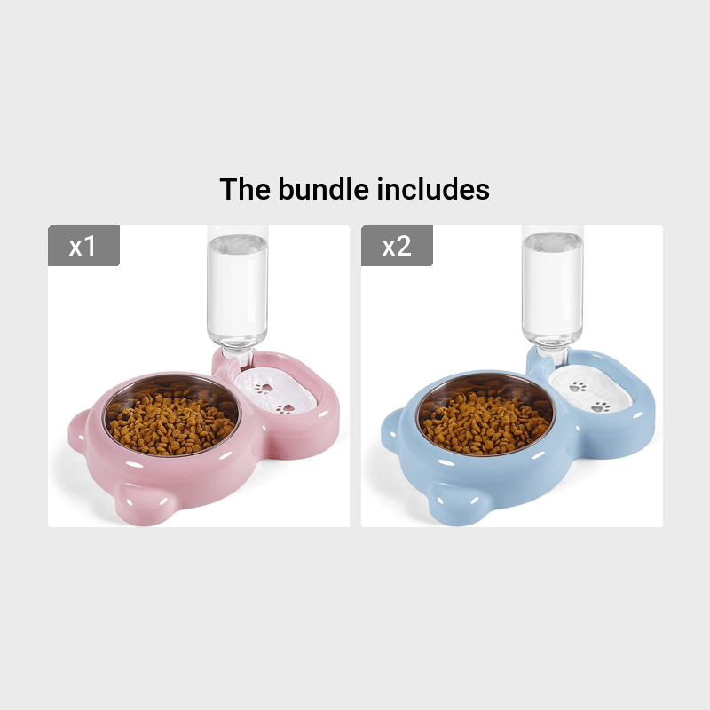 Gardez votre animal de compagnie hydraté et nourri avec cet ensemble de deux bols