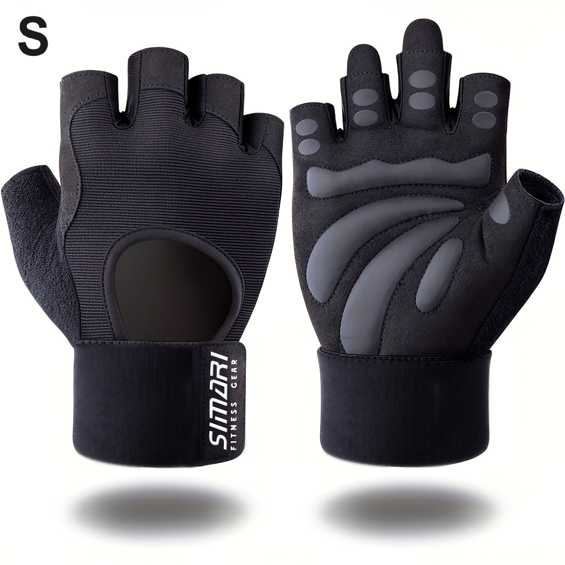 1 Paire de Gants de Fitness avec Support de Poignet