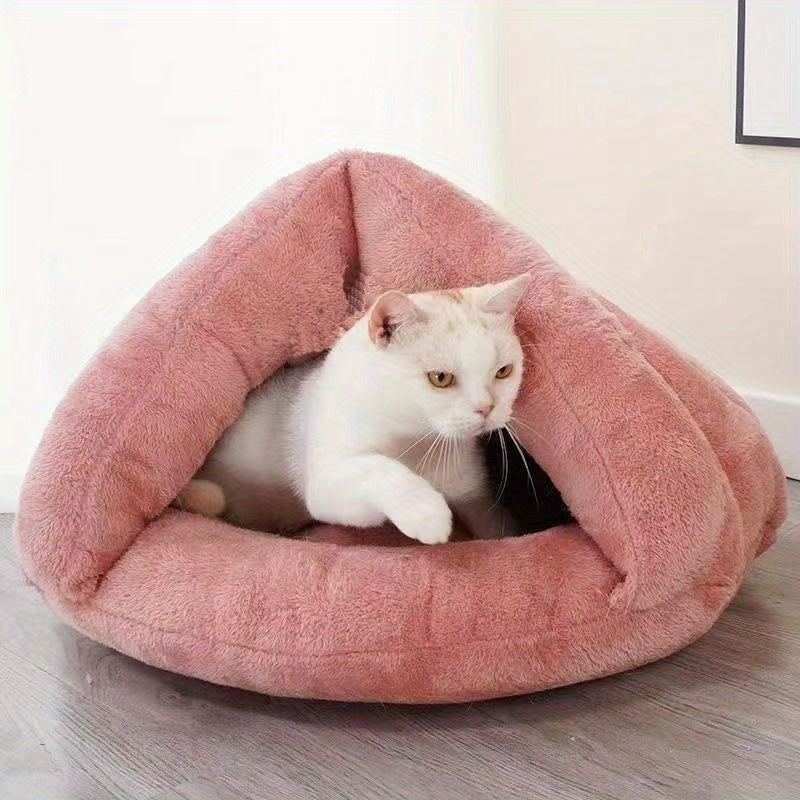 Lit triangulaire unie pour animaux, Panier pour animaux, Literie pour animaux