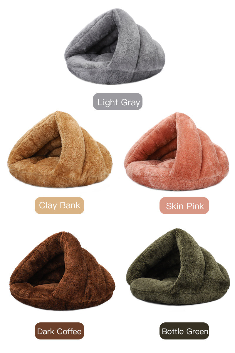 Lit triangulaire unie pour animaux, Panier pour animaux, Literie pour animaux