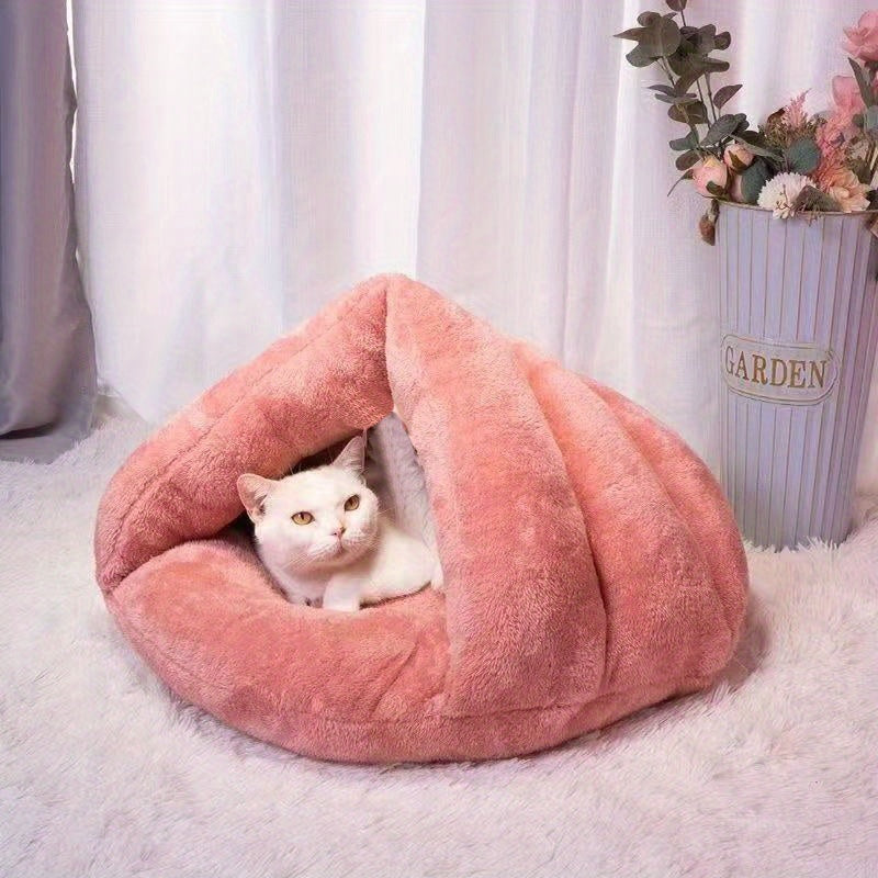 Lit triangulaire unie pour animaux, Panier pour animaux, Literie pour animaux