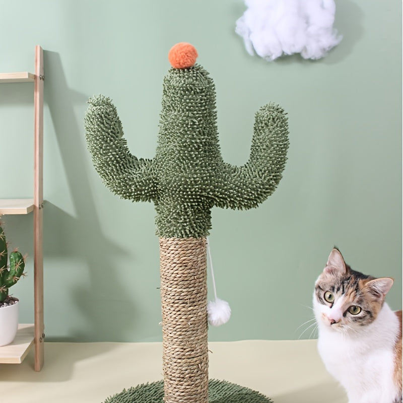 Jouet Griffoir Chat Cactus Interactif - Surface de Grattage Durable pour Chats d'Intérieur
