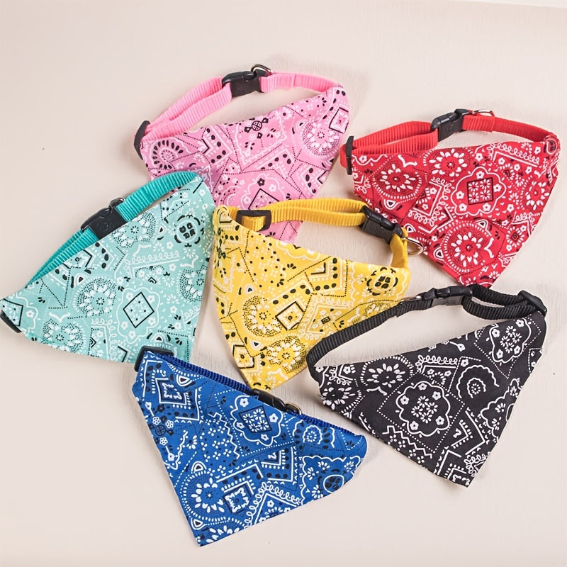 Bandana à motifs floraux pour petits chiens et chats