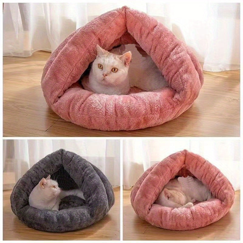 Lit triangulaire unie pour animaux, Panier pour animaux, Literie pour animaux