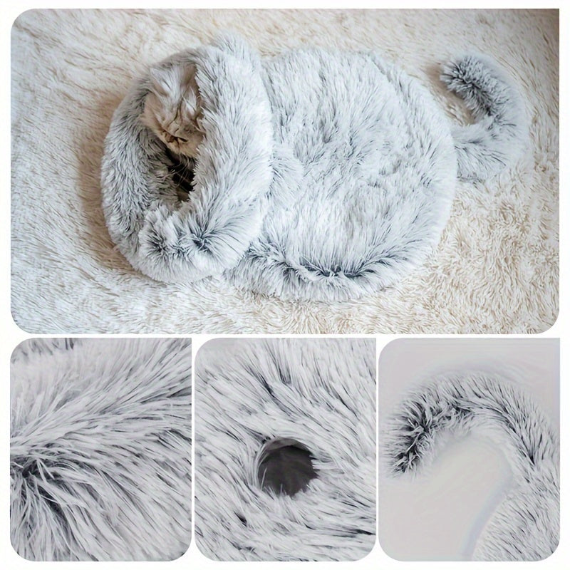 Sac de Couchage Doux en Peluche pour Animaux de Compagnie Lavable en Machine