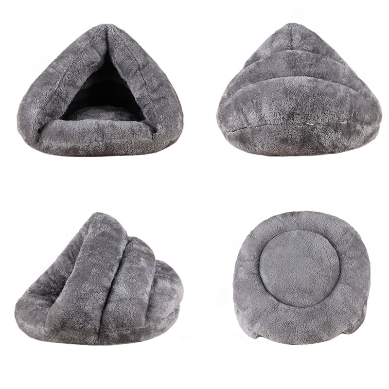 Lit triangulaire unie pour animaux, Panier pour animaux, Literie pour animaux