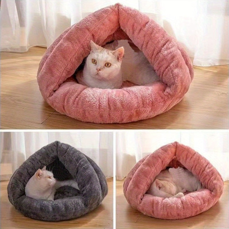 Lit triangulaire unie pour animaux, Panier pour animaux, Literie pour animaux